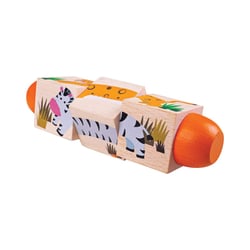 Jeu en bois – Blocs Twist Jungle - Bigjigs - Orange