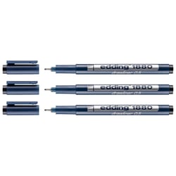 Lot de 3 feutres fins de précision - EDDING - Noir - 0,5 mm