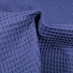 Tissu Nid d'abeille Bleu indigo