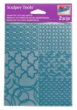 2 feuilles à  motif souples geometric - Sculpey