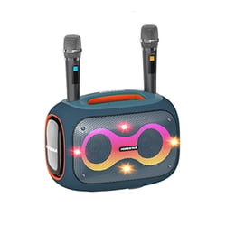 Enceinte Bluetooth Puissante 120W Avec Microphones Pour Fêtes Et Extérieur Bleu YONIS