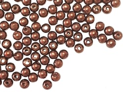 Lot De 500 Perles nacrées Marron Acrylique Ø 4 mm - Livraison Gratuite - Creation