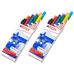 Lot de 20 marqueurs peinture permanente EDDING 751 pointe ronde 1-2 mm - Assortiment de couleurs