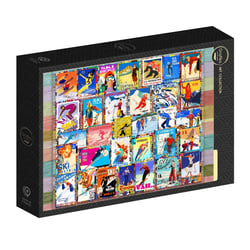 Puzzle 500 pièces - Ski Stamp Posters - Grafika