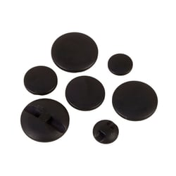 Lot de 6 boutons tunnel classique noir