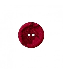 Bouton recyclé polyester motif fleur 2 trous 18 à 23mm - Prym 18-rouge