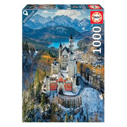 Puzzle 1000p – Chateau de Neuschwanstein - Educa Borras - Rouge