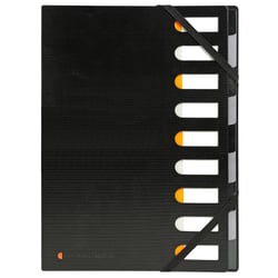 Trieur rigide HARMONIKA® Exactive® dos extensible 9 compartiments - Noir - x 5 - Exacompta