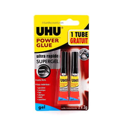 2 Colles Extra Forte Et Rapide Power Glue Gel 3G - Uhu