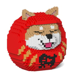 Poupée Daruma Shiba n°1 rouge Taille standard | JEKCA | 14 ans et +