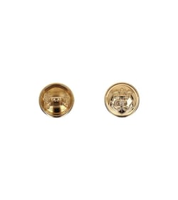 Lot de 6 boutons métal ancre or