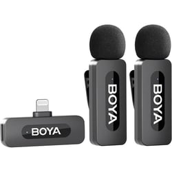 Microphone lavalier sans fil - BOYA - BY-V2 - 2.4 GHz - Lightning iPhone/iPad - Réduction de bruit