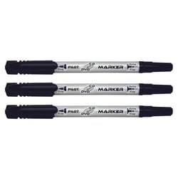 Lot de 3 marqueurs permanents double pointe fine et moyenne - PILOT - Noir