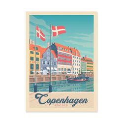 Affiche 30x40 cm - Copenhagen - Olahoop Travel Posters