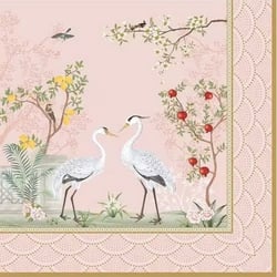 4 serviettes en papier découpage collage 33 cm Easy Life JARDIN DES REVES