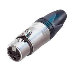Neutrik Connecteur de Câble Femelle 3 pôles XLR Boîtier en nickel NC3FXX Noir