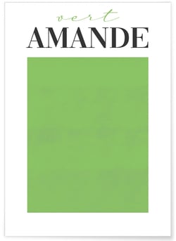Affiche Vert Amande | A3 : 29,7x42cm
