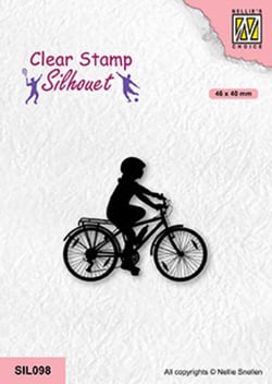 Tampon transparent petite fille sur son vélo NELLIE SNELLEN