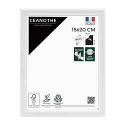 Cadre photo Essentiel exposition blanc 15x20 cm