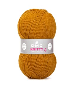Fil à tricoter KNITTY 4 - 50gr - DMC 766 jaune moutarde