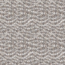 Tissu Bengaline imprimé Lilou marron sur fond Blanc - Au mètre
