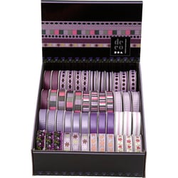 Rubans décoratifs - Assortiment, L : 10 mm, violet, 48x2 m/ 1 Pq.