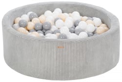 Piscine à balles 300 balles 90 cm gris, cappuccino - Velinda