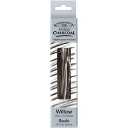 Fusains - Noir - Fin - Boîte de 24 fusains - Winsor et Newton