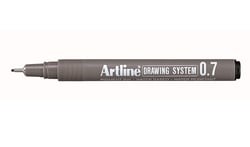 Stylo feutre d'écriture - ARTLINE - Pointe 0,7 mm - Noir - Drawing System