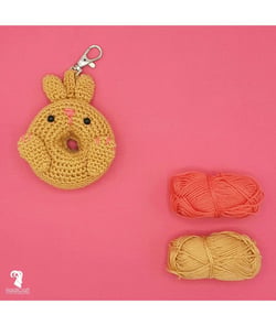 Kit Crochet Donut Lapin - Amigurumi Hardicraft Marron