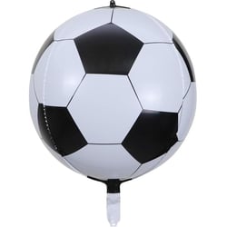 Ballon Aluminium Hélium Ballon de Foot Blanc et Noir - Ø 55 cm