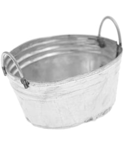 Seau en métal miniature ovale, 5 x 3 x 4 cm pour le monde des lutins - Rico Design gris