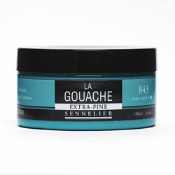 Gouache - Extra-fine - Vert turquoise - 843 - Sennelier - Pot de 100ml - Beaux-arts