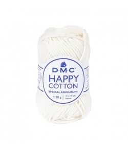 Pelote de 20Gr - coton spécial Amigurumi HAPPY COTTON - PPSC - Oeko Tex- Dmc 761 Ecru