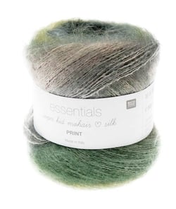Pelote ESSENTIALS SUPER KID MOHAIR LOVES SILK PRINT 50 gr - Rico Design 10 Vert