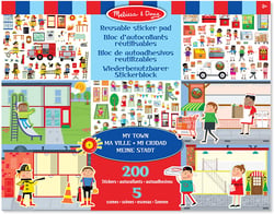 200 autocollants réutilisables - Ma ville - Melissa & Doug