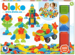 BLOKO – Coffret de 100 BIoko – Dès 12 Mois – Fabriqué en Europe – Jouet de Construction 1er âge – 503510