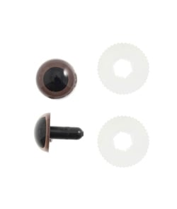 Lot d'Yeux en Plastique de 10 mm pour Jouets - Sécurité et Créativité au Rendez-vous - Lot de 6 pièces - Trimits Marron