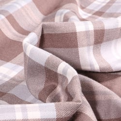 Tissu Tartan Ecossais  British sur fond Marron chocolat
