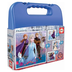 Mallette puzzles progressifs reine des neiges 2 - Educa Borras - La reine des neiges - Bleu