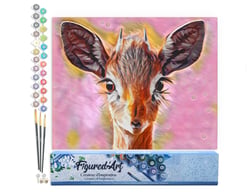 Peinture par Numéro Figured'Art - Biche mignonne - Kit de Loisir Créatif DIY Numéro d'Art Complet - 40x50cm sans châssis en bois