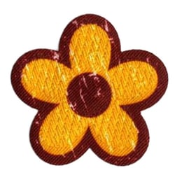 Lot de 3 écussons Pop Art motif fleur 45mm