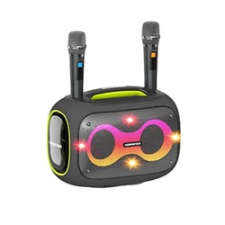 Enceinte Bluetooth Puissante 120W Avec Microphones Pour Fêtes Et Extérieur Gris YONIS