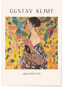 Affiche Gustav Klimt « Lady with a fan » | A3 : 29,7x42cm