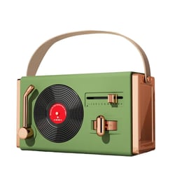 Mini Enceinte Bluetooth Rétro Forest Green 5 Modes Son 360° Autonomie 12h Waterproof YONIS