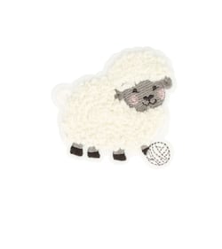 Lot de 3 écussons thermocollants ferme duveteux mouton 5,7cm x 5,4cm
