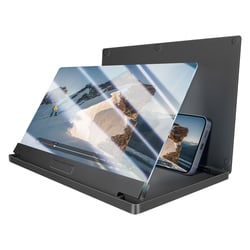 Avizar Amplificateur Écran 12 pouces pour Smartphone avec Lentille HD Noir