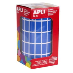 Apli Agipa - Gommettes rouleau Rectangle 2x1cm Bleu x 3 540