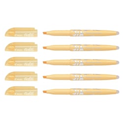 Lot de 5 surligneurs effaçables - PILOT - Orange pastel - FRIXION LIGHT SOFT