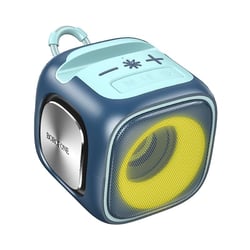 Enceinte Bluetooth Sportive 5.3 LED Lumineuse Son Hi-Fi Autonomie 3h Ultra Portable Bleu YONIS
